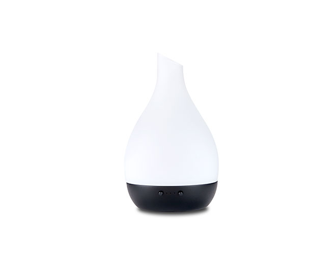  Ella-Wooden Base Art White Ultrasonic Diffuser With Light