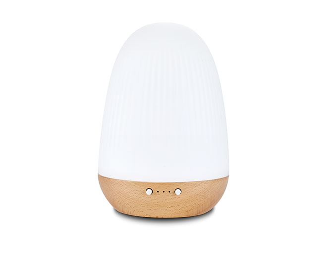 M15BG Miro-Wooden Base Ceramic Crane Water Ultrasonic Diffuser With Light