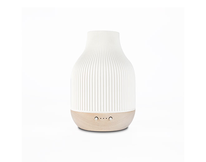Buy Malco-Bamboo Base White Ceramic Electric Ultrasonic Diffuser With Light