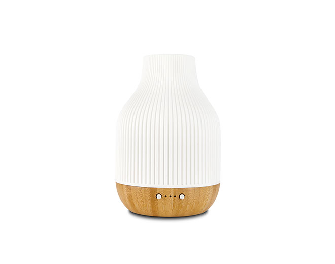 M22ZT Malco-Bamboo Base White Ceramic Electric Ultrasonic Diffuser With Light for sale