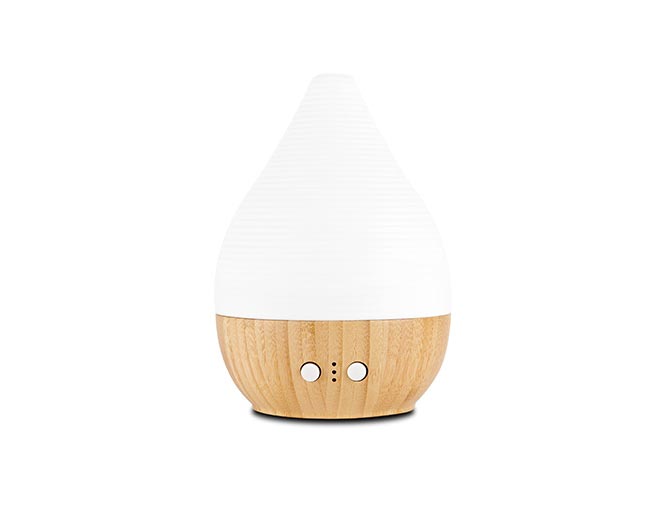 Bre-Wooden Base Mini Art Electric Ultrasonic Diffuser With Light