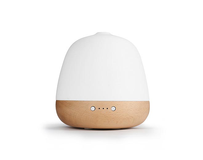 Mia-Wooden Base Mini Electric Ultrasonic Diffuser With Light