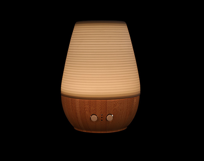 Rita-Wooden Base Art Desk  Electric Ultrasonic Diffuser With Light